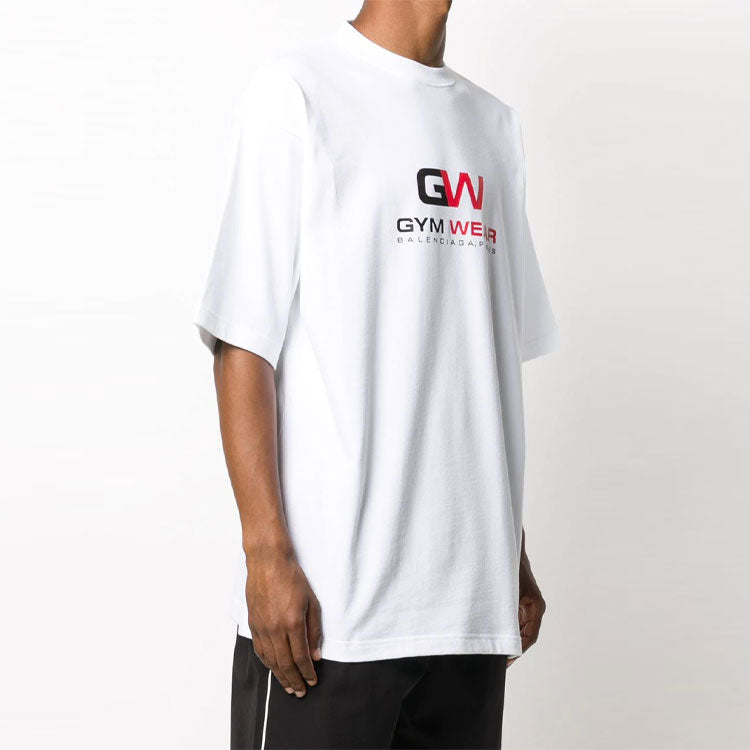 Balenciaga Gym Wear Loose Short Sleeve White 620969TIVD59000