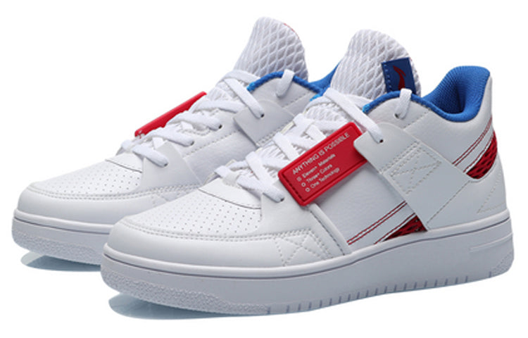 (WMNS) Li-Ning Classic Skateboarding Low 'White Red Blue' AGBP062-3