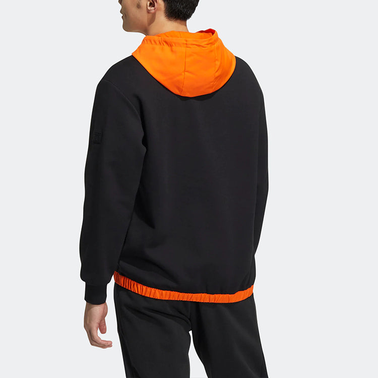 Men's adidas neo Contrasting Colors Thicken Sports Pullover Black HD4634