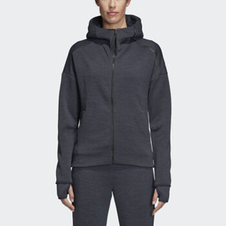 (WMNS) adidas Sports Stylish Knit Jacket Blue CZ2827