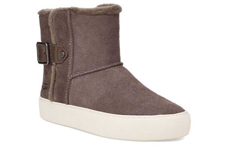 (WMNS) UGG Aika Suede Snow Boots Gray Brown 1104069-MLE