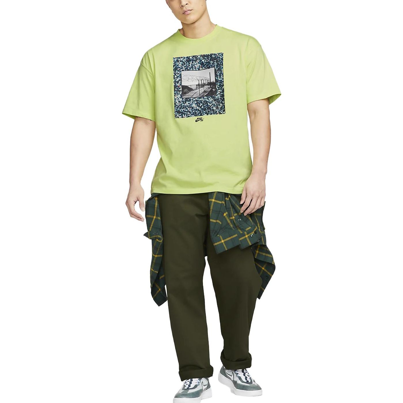 Nike SB Skateboard T-shirt 'Green' FB8141-736