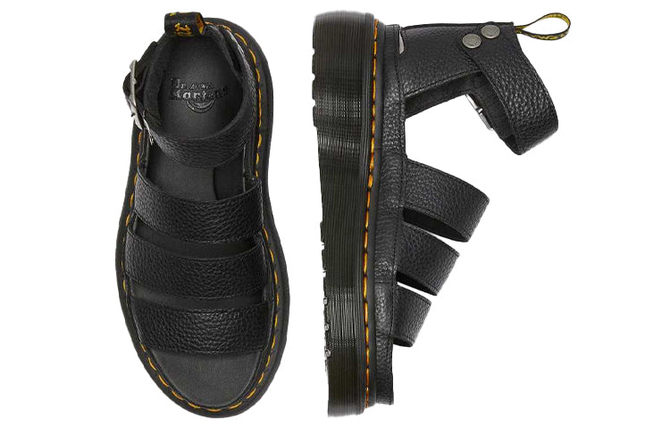(WMNS) Dr.Martens Clarissa II Leather Platform Sandals 'Black' 24476001