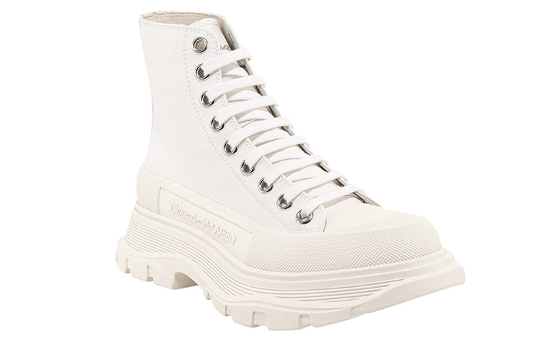 (WMNS) Alexander McQueen Tread Slick Boot 'Canvas White' 611706W4MV29000