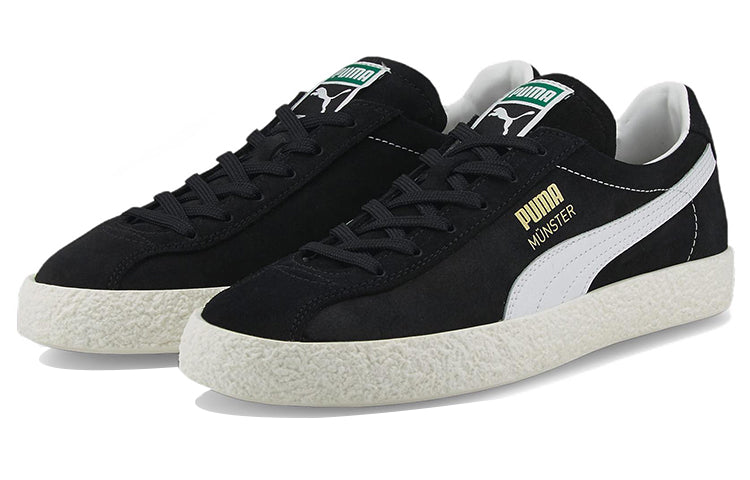 PUMA Munster Low Tops Casual Skateboarding Shoes Unisex Black White 383406-02