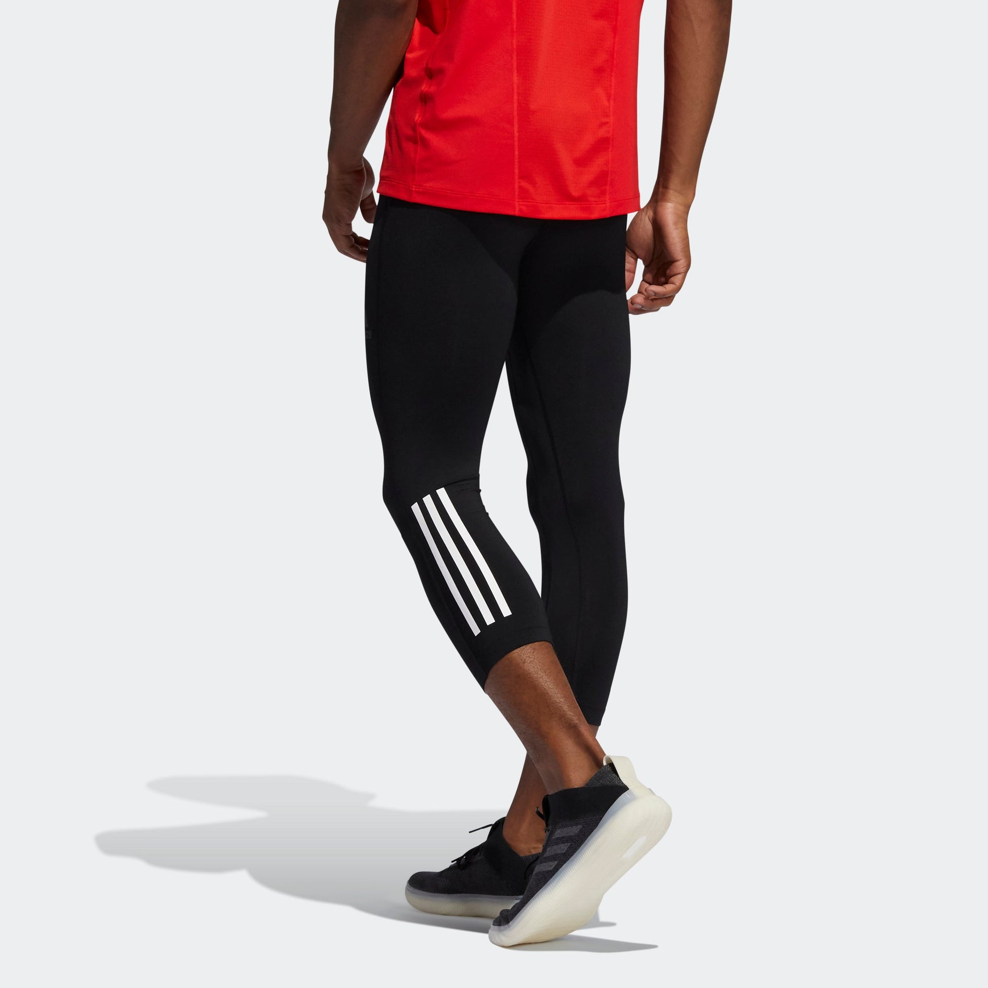 adidas TF Turf 34 Tig 3S Stripe Sports Leggings Black GL0457