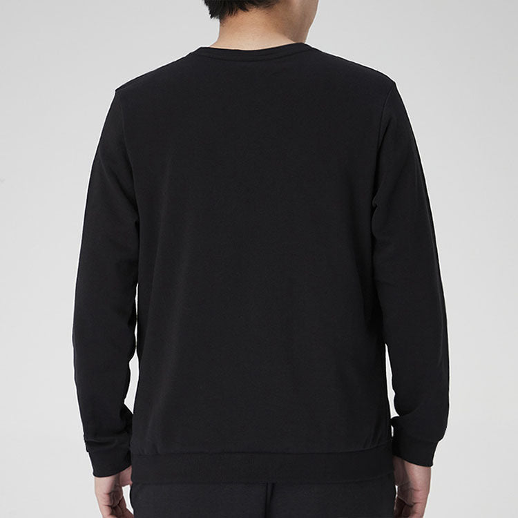 adidas Round Neck Casual Pullover Long Sleeves Black GP4873