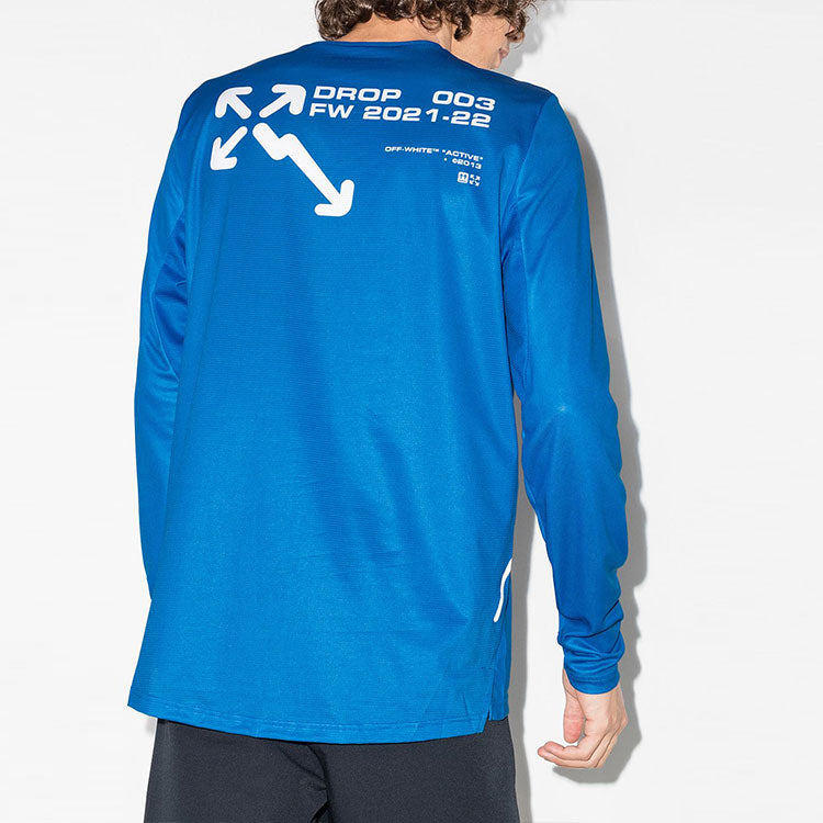 Off-White Alphabet Printing Long Sleeves Sports Long Sleeves Ordinary Version Blue OMVB017I21FAB00145014501