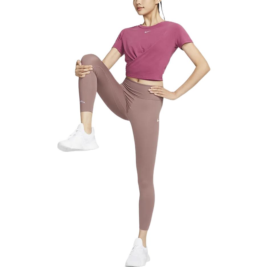 (WMNS) Nike Dri-FIT One Luxe Crop T-shirt 'Purple' DD4922-653