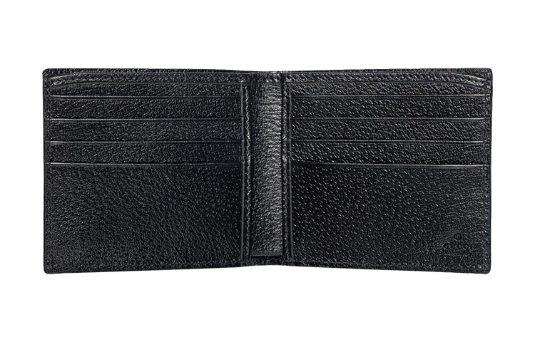 Gucci 26 GG Marmont Leather Bi-Fold Wallet 'Black Gold' 428726-DJ20T-1000