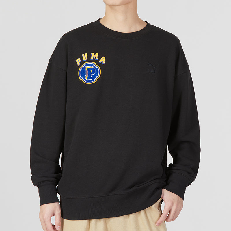 PUMA Team Crew Graphic Sweater 'Black' 622275-01