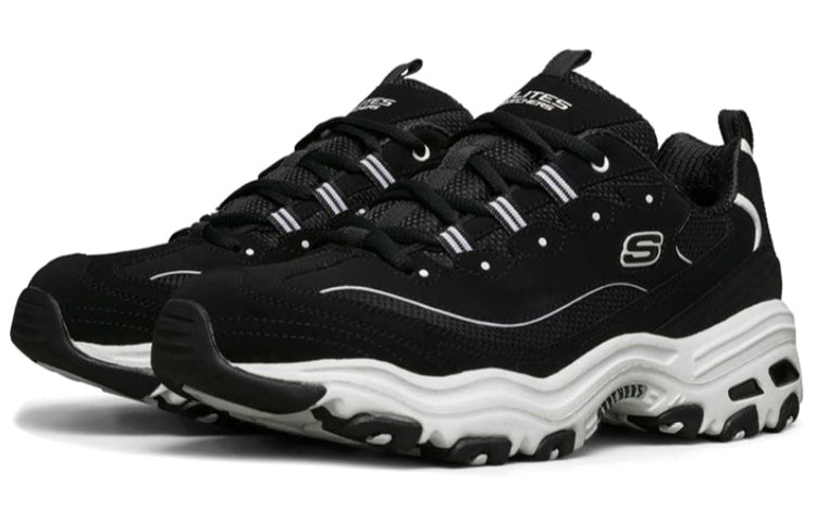 Skechers D'lites Running Shoes Black/White 52675-BLK