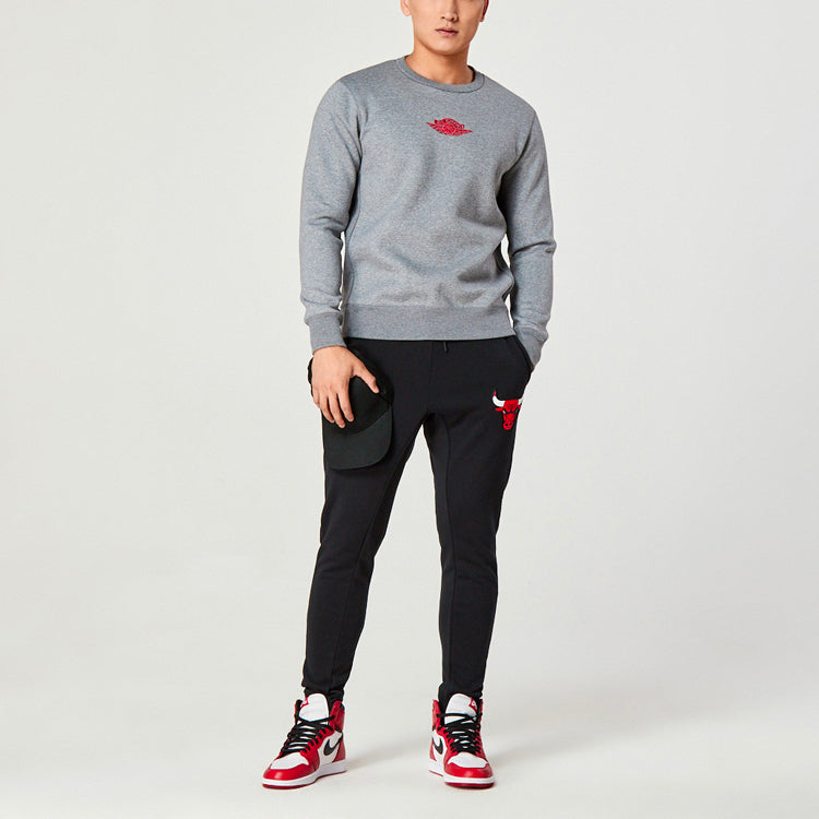 Air Jordan Round Neck Pullover Long Sleeves Gray 883985-091