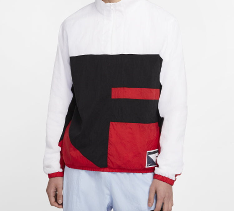 Nike As Men's Nk Flight Jacket Hooded Stitching Jacket Black/Red CN8509-011