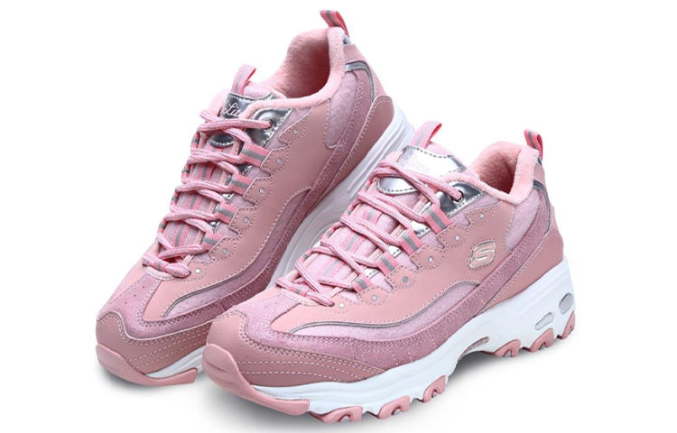 (WMNS) Skechers D'lites Sports Shoes Pink/Red/White 66666078-PNK