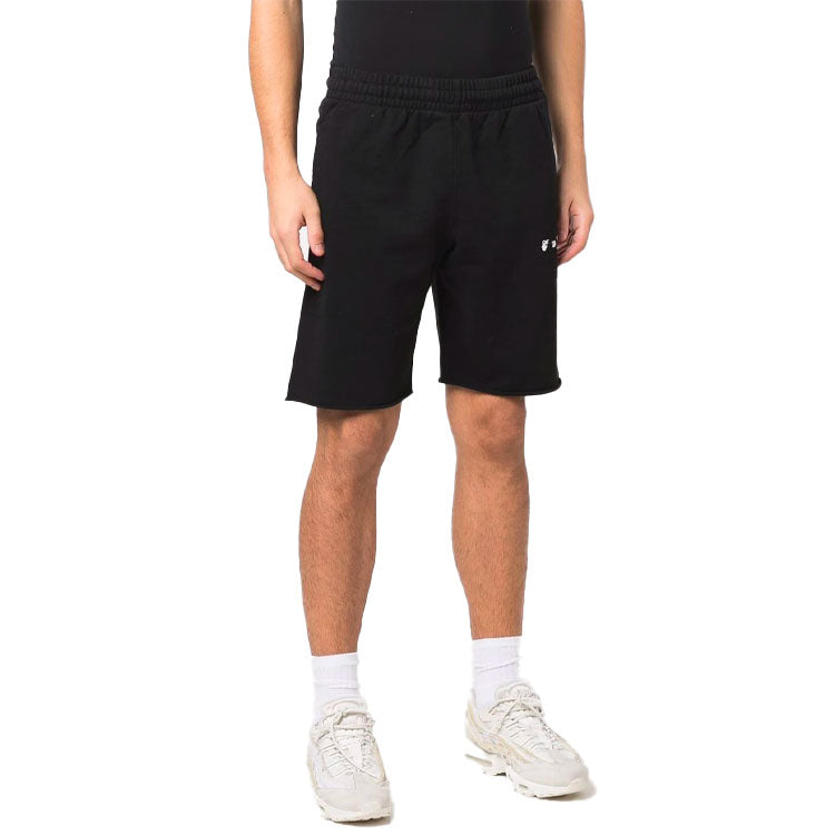 Off-White SS22 Logo Sports Shorts Ordinary Version Black OMCI006C99FLE0071001