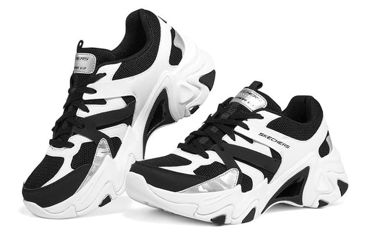 (WMNS) Skechers Stamina V3 'White Black' 896071-BKW