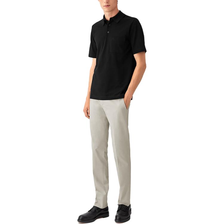 HERMES SS21 Polo Shirt 'Black' H072325HA02
