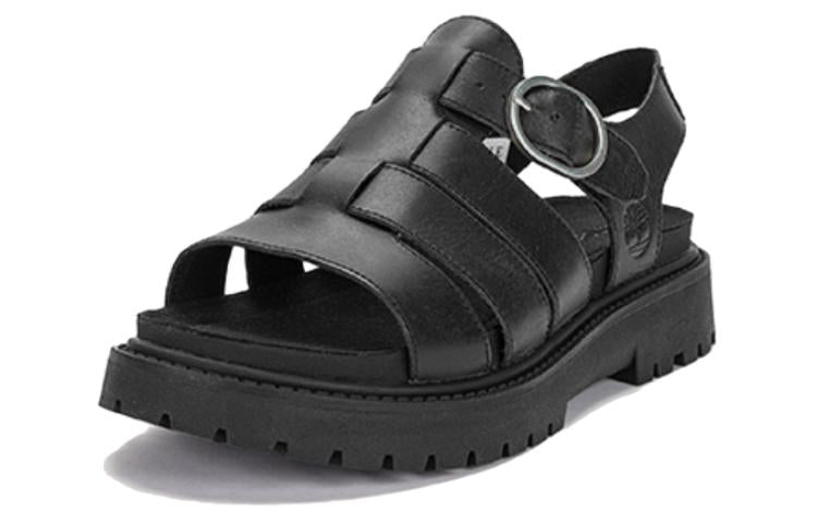 (WMNS) Timberland Clairemont Way Fisherman Sandals 'Black Nubuck' A635VW