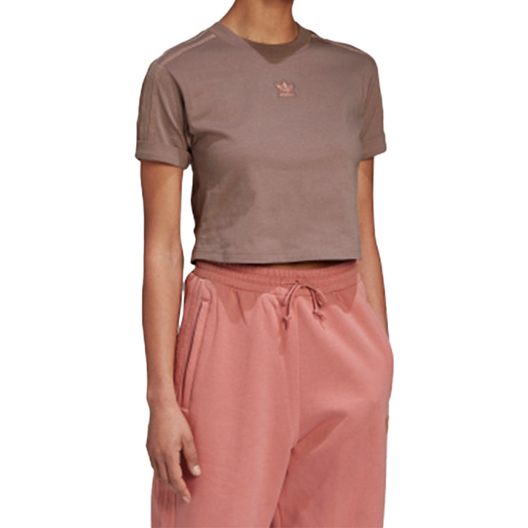 (WMNS) adidas originals Sports Short Sleeve Brown GM6695