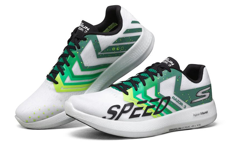 Skechers Go Run Razor 3 'White Green' 55290-WGRN