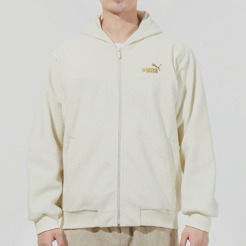 PUMA Winterized lamb's wool Stay Warm Fleece Lined Hooded Jacket White 848253-73