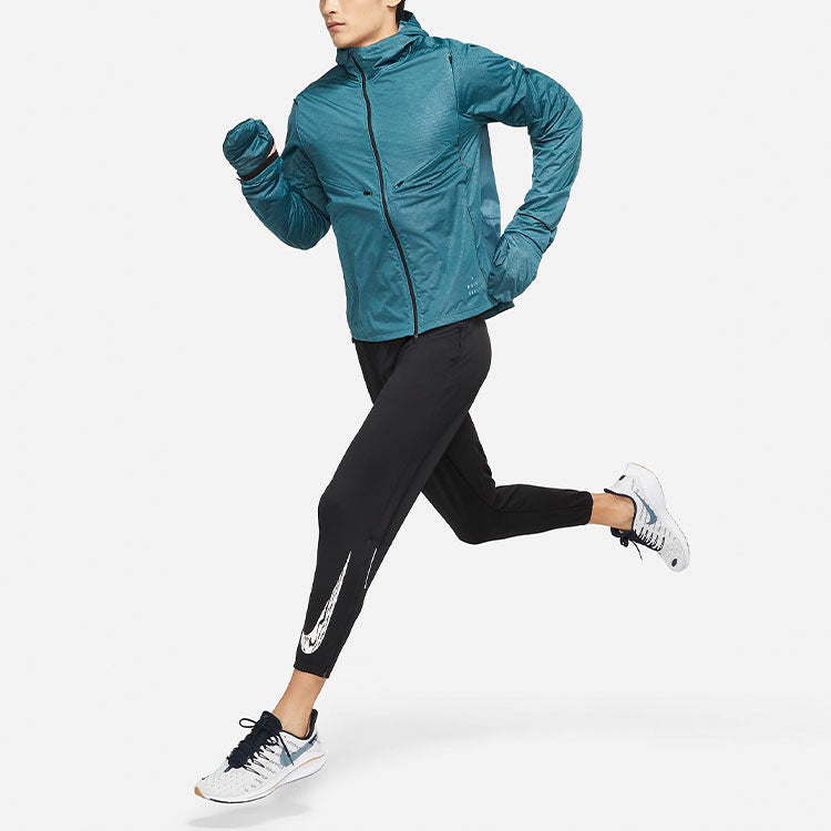 Nike Pinnacle Run Division hooded Sports Running Jacket Green DA0417-393