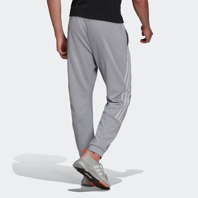 Men's adidas Fi Trvl 3-Stripes Sweatpants Casual Breathable Stripe Sports Pants/Trousers/Joggers Japanese Version Gray HE2264