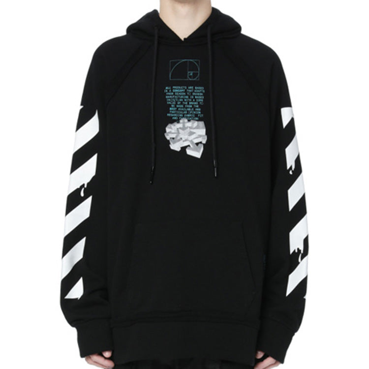 Off-White c/o virgil abloh men's black dripping arrows incompiuto OMBB057R20E300051001