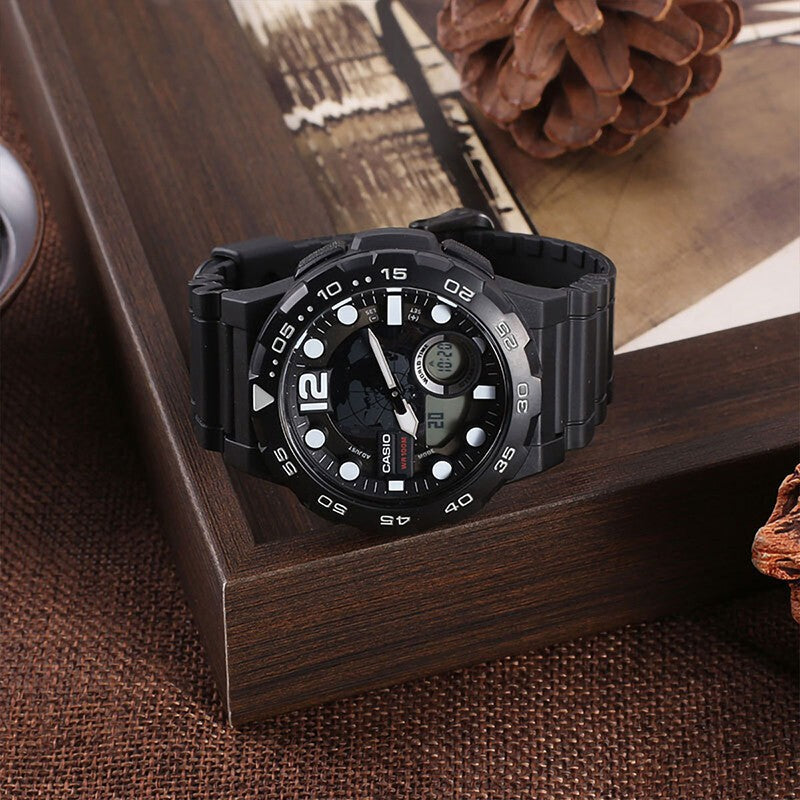 CASIO Outdoor Sports Multi-function Waterproof Mens Black Analog AEQ-100W-1AVDF