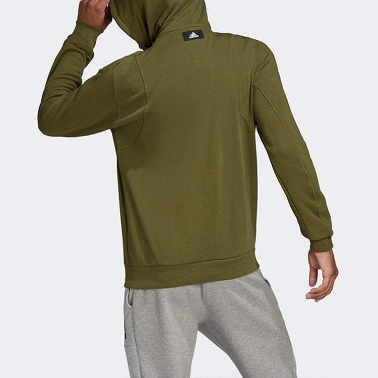 adidas M Fi Hood Loose Casual Sports Pullover Green GM6459