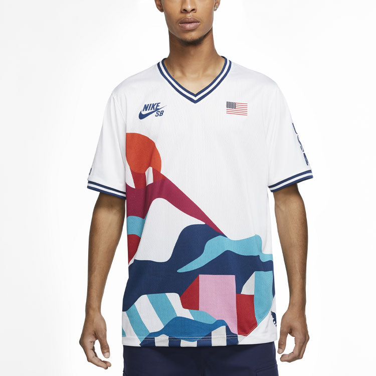 Nike SB x Parra USA Federation Kit Crew Jersey 'White Multi' CT6071-100