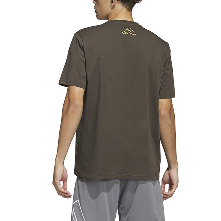 adidas Worldwide Hoops Globe Basketball Printed T-Shirt 'Shadow Olive' IC1874
