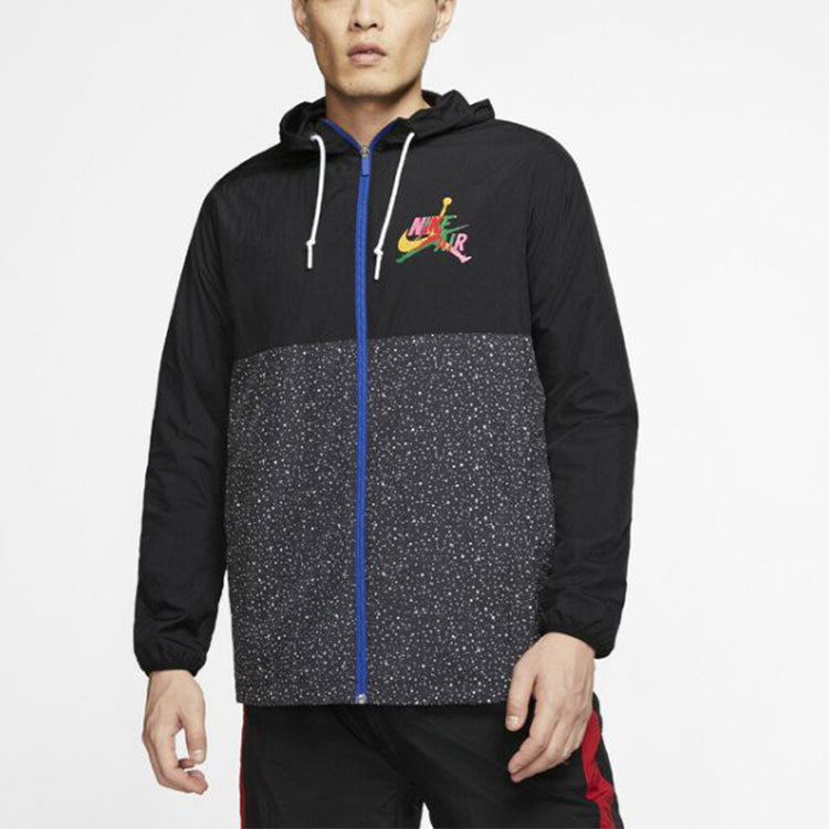 Air Jordan Casual Windproof Woven Jacket Men's Gray Black CT9369-011