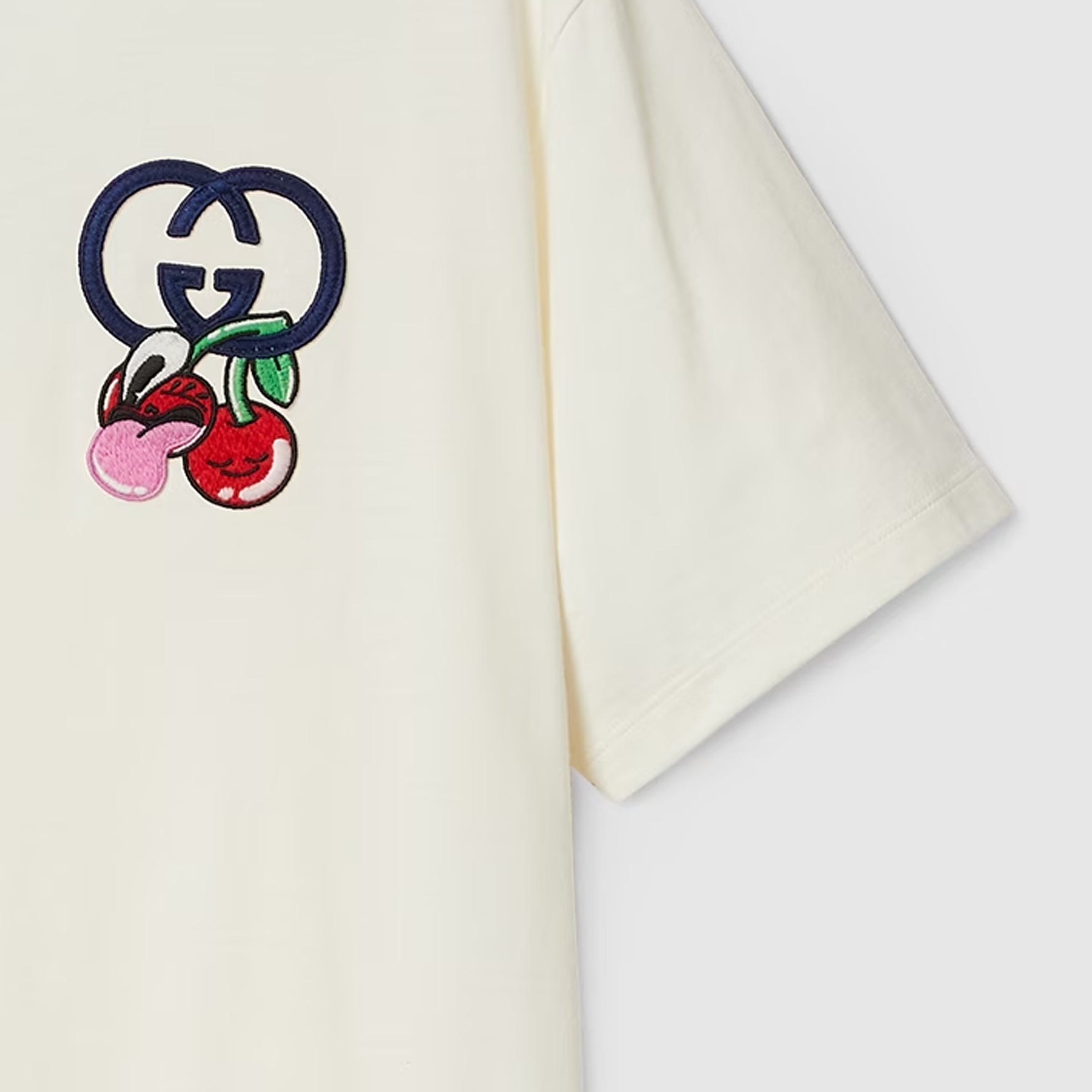 Gucci Cotton Jersey T-Shirt With Patch 'Off White' 785345-XJGIK-9088