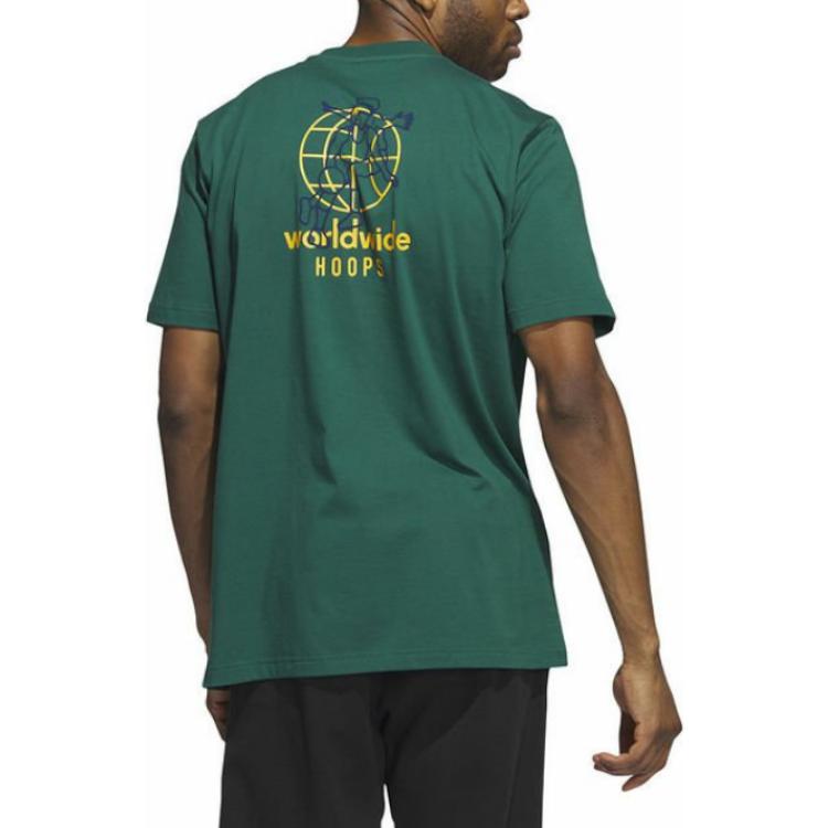 adidas Worldwide Hoops Graphic Tee 'Green' IM4615