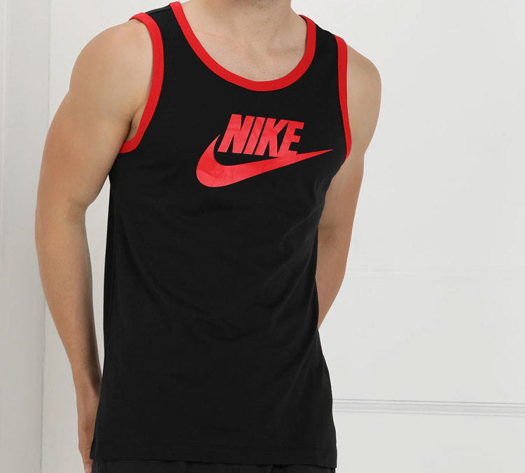 Nike Swoosh Logo Printing Sports Vest Black BV0535-010