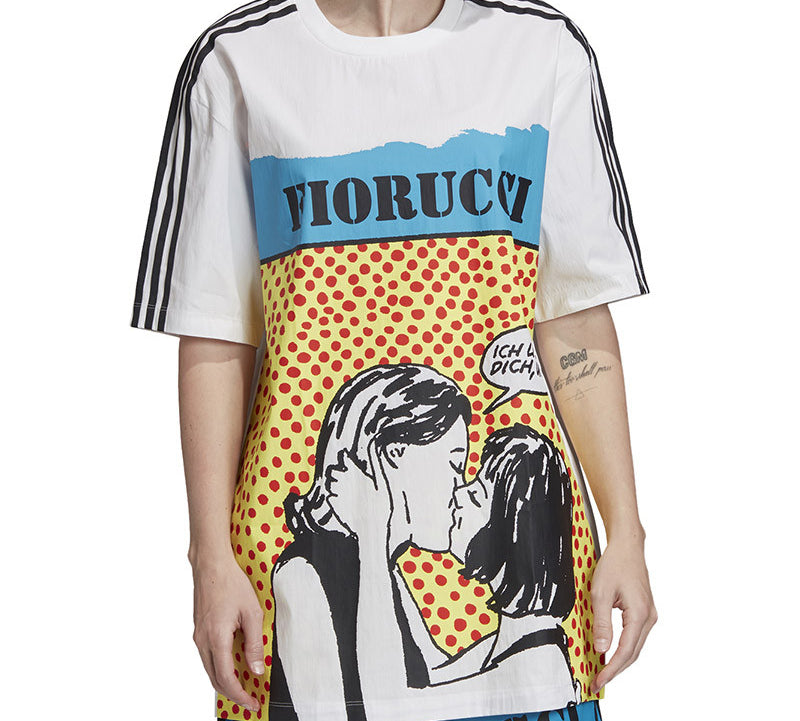 (WMNS) adidas originals Graphic Printing Tee White FL4146