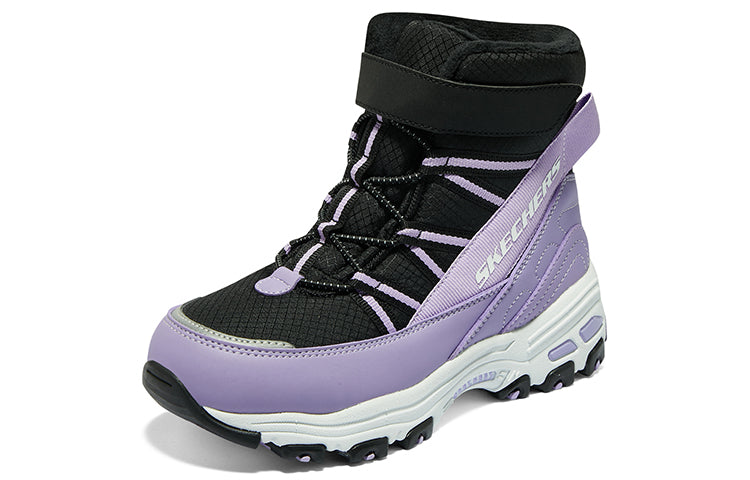 (GS) Skechers Winter Comfy Boots 'Black Purple' 664200L-BKLV