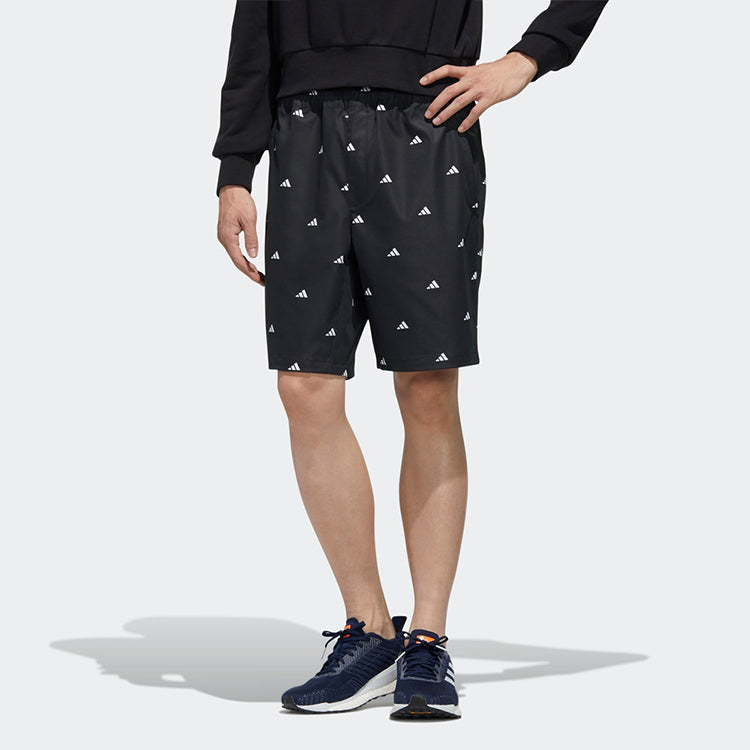 adidas M Short Gen Aop Logo Printing Sports Shorts Black GJ5107