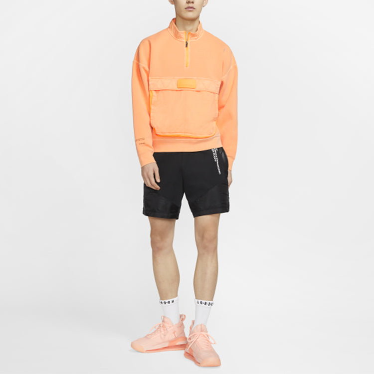Air Jordan 23 MENS Engineered Casual Sports Half-zipper Stand Collar Orange CJ5998-810