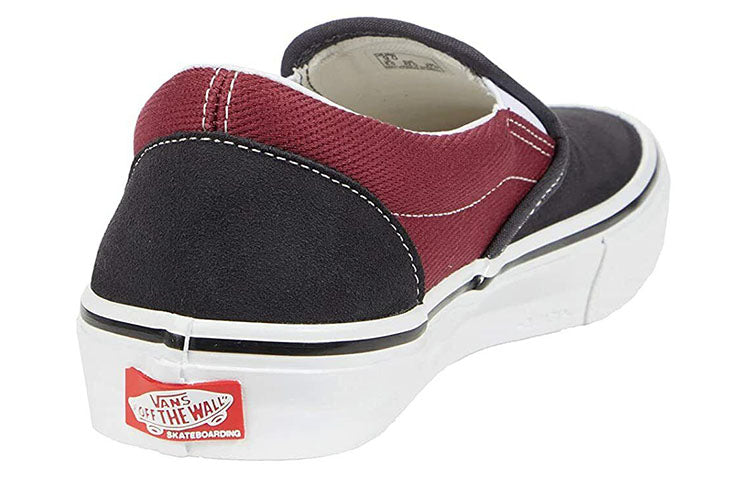 Vans Slip-On Casual Skateboarding Shoes Unisex Black Red VN0A5FCA249