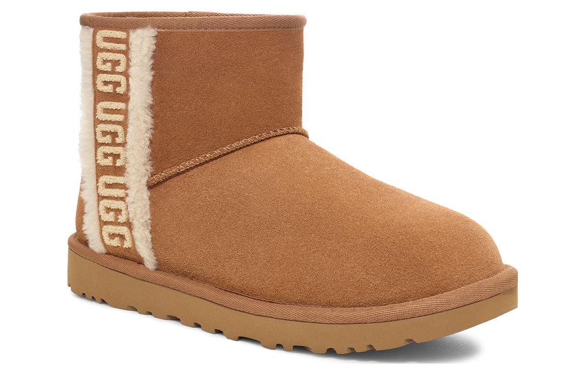 (WMNS) UGG Classic Mini Shearling Logo 'Chestnut' 1153473-CHE