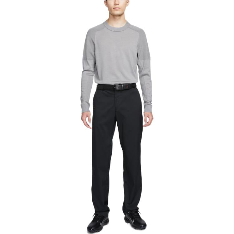 Nike Solid Color Golf Sports Round Neck Long Sleeves Wool Sweater Men's Grey CU9783-003