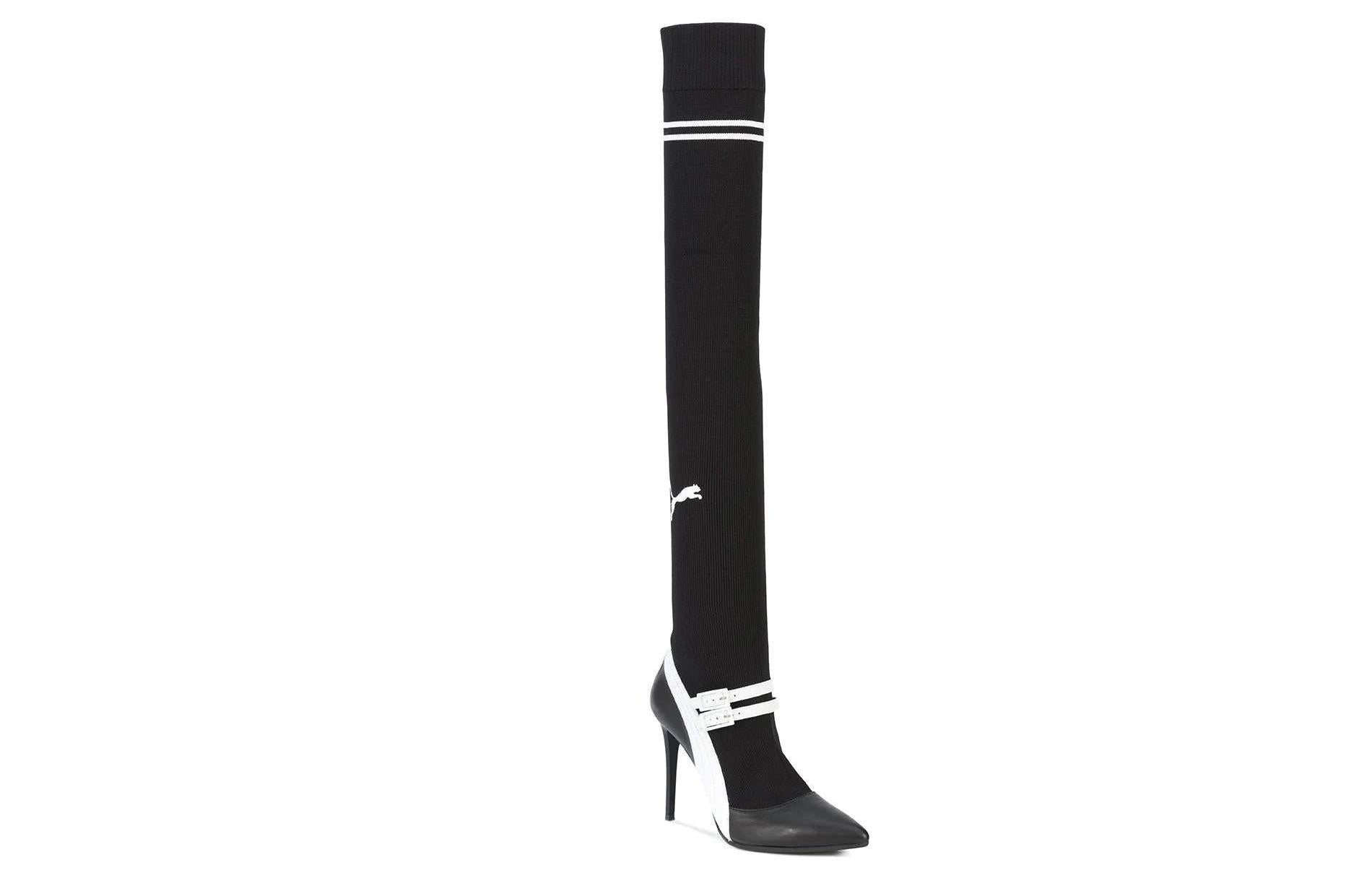 (WMNS) PUMA x Fenty Knitted High Mary Jane Heels Slip On 'Black' 366259-01