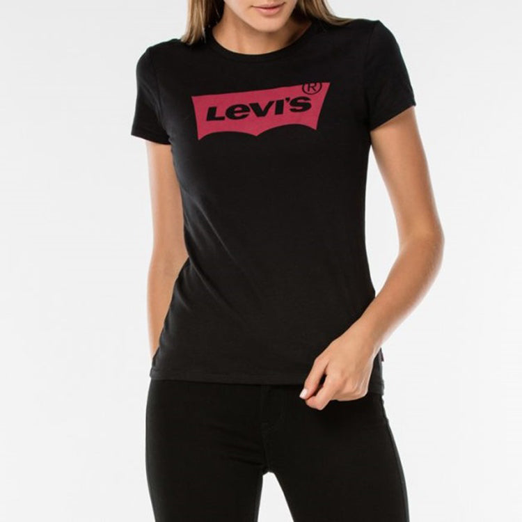 Levis Slim Fit Red logo Short Sleeve Black 32223-0142