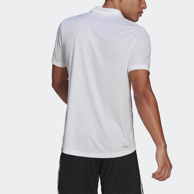 adidas M Pl Ps Training Sports Breathable Short Sleeve Polo Shirt White GM2154