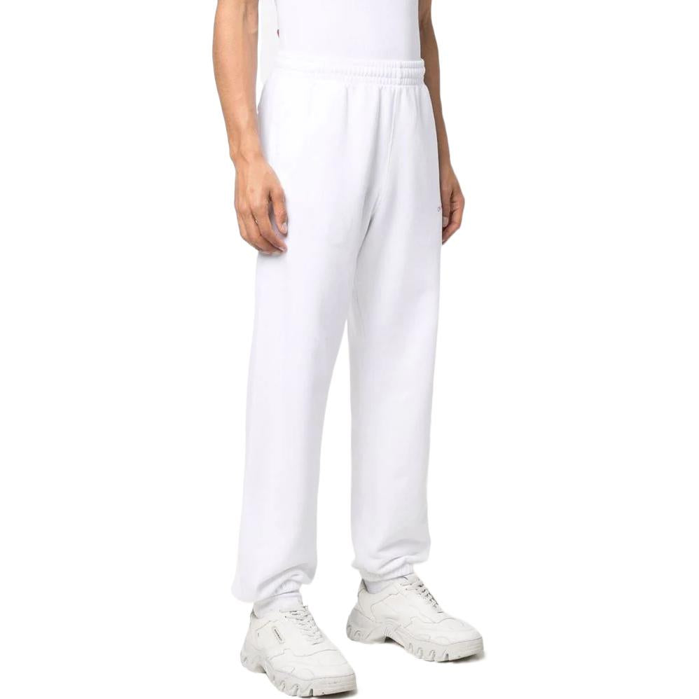 Men's Off-White SS22 Solid Color Arrow Pattern Sports Pants/Trousers/Joggers Loose Fit White OMCH029S22FLE01201320132