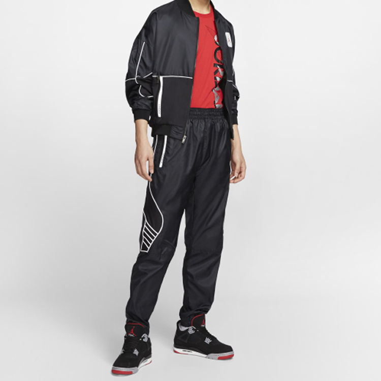 Men's Air Jordan 5 Legacy 3M Reflective Casual Sports Pants/Trousers/Joggers Black CU1671-010