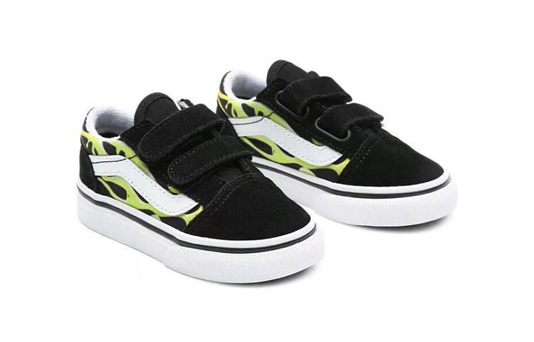 Vans Old Skool K Shoes Black/Green VN0A38JN31M